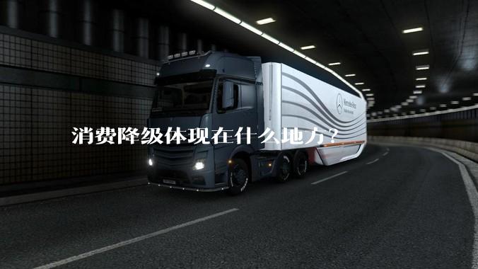 消费降级体现在什么地方？