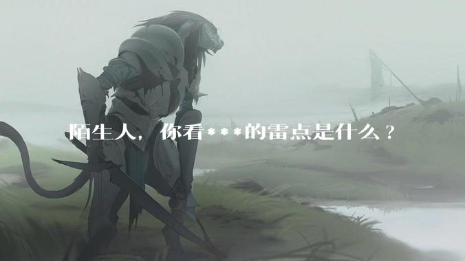 陌生人，你看***的雷点是什么?